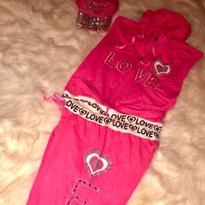 Love Capri  sleeveless sweat suit